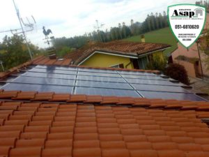 Rifacimento tetto: Copertura in laterizio con impianto fotovoltaico.