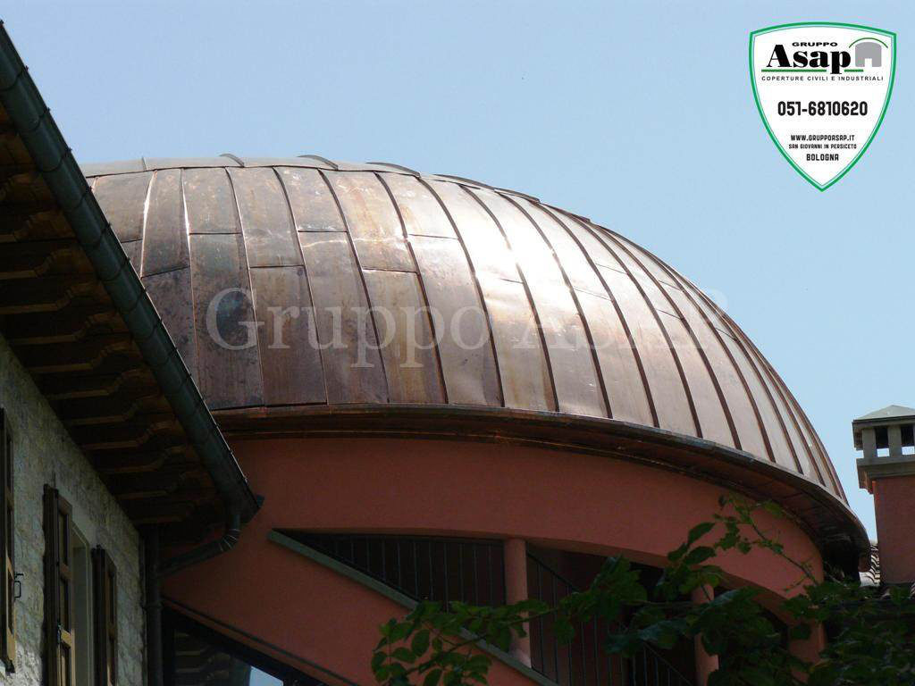Cupola in rame doppia aggraffatura