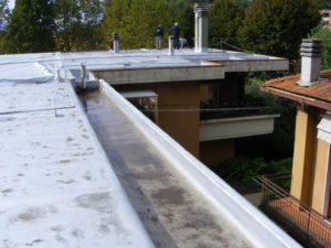 Ristagni d'acqua nella grondaia