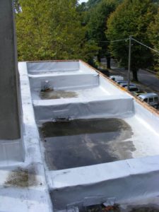 Copertura con ristagni d'acqua